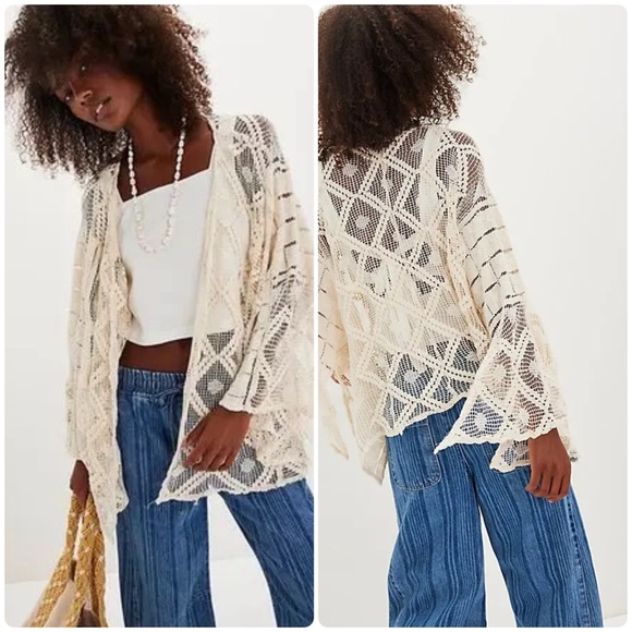 Free People Tops - free people of the coast crochet layer ivory